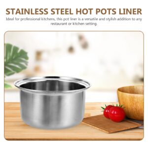 UKCOCO Rice Cooker Liner, Stainless Cookware Instant Nonstick Cooking Pan Inner Tank Soup Pot Insert Container for Stove Top