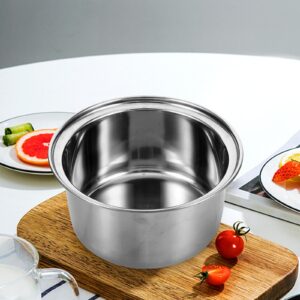 UKCOCO Rice Cooker Liner, Stainless Cookware Instant Nonstick Cooking Pan Inner Tank Soup Pot Insert Container for Stove Top