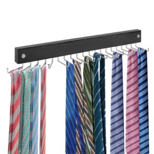 tie rack wall mounted, tie, belt and scarf hanger 20 hook, tie and belt organizer