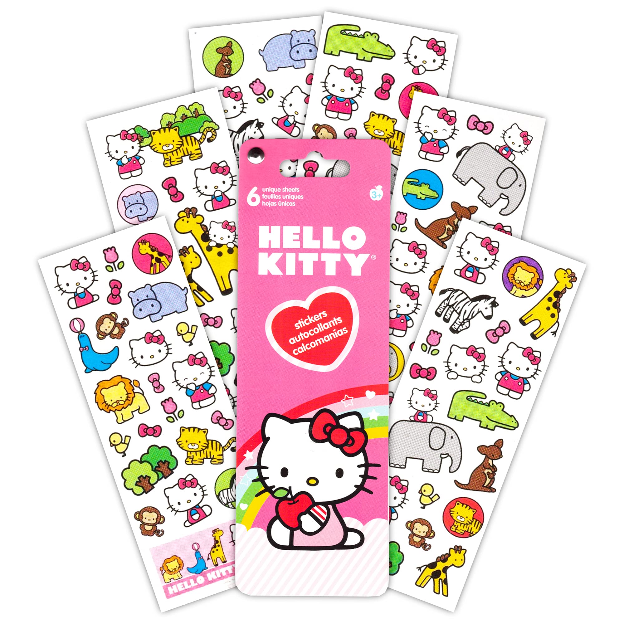 Hello Kitty Tote Bag Set for Girls - Hello Kitty Accessories Bundle with 3 Hello Kitty Reusable Bags Hello Kitty Grocery Bags with Stickers, More | Hello Kitty Tote Bag Set