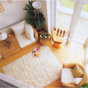 Stylish 6x9 flokati rug. Soft and fluffy 3” shag pile. 100% natural wool. Authentic Greek flokati rug. Off White Area Rug