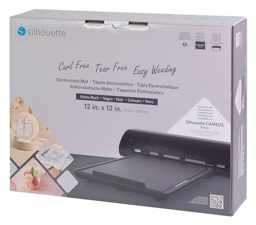 Silhouette Electrostatic Cutting Mat for use with Cameo 5 and Cameo 5 Plus models - 12 x 12 (Matte Black)