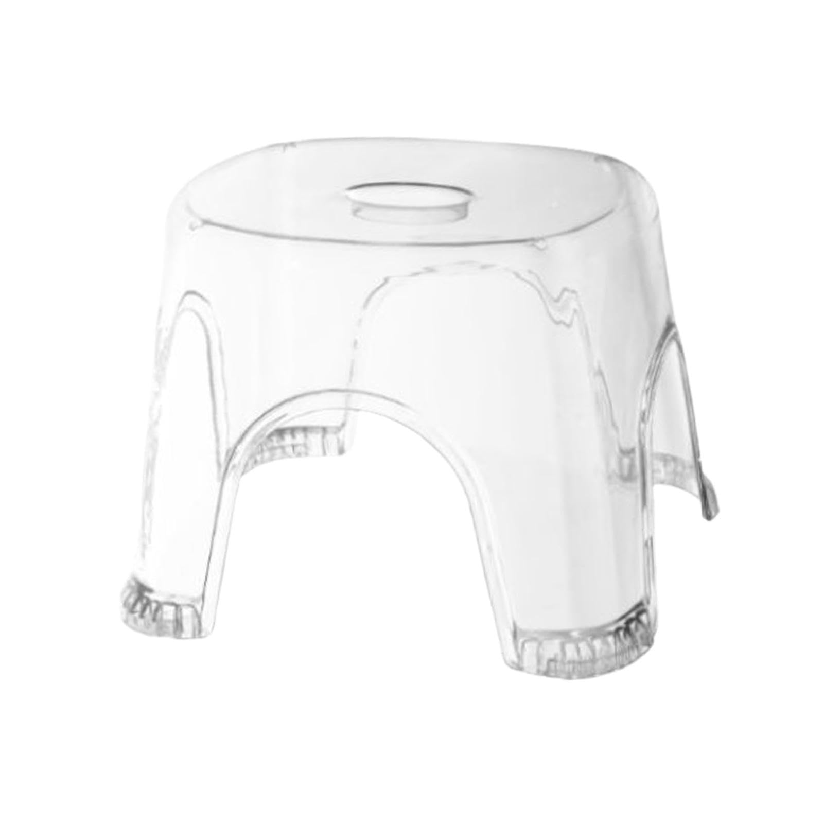 Kumprohu Clear Shower Bench | Waterproof Transparent Stool Non-Slip | Clear Stool for Bathroom Bedside Small Shower Spaces, Corner Bench, Clear Seat, Bath Stool