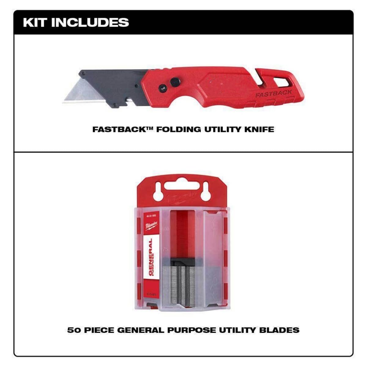 48-22-1504 Fits Milwaukee Tool Fastback Folding Utility Knife With Blade Storage And