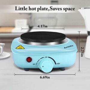 Artilife Mini Hot Plate Small Hot Plate,Small Hot Plate Electric Mini,Mini Hot Plate Electric,Cast Iron Electric Hot Plate,Perfect Size for Moka Pot (500W Mini Hot Plate)