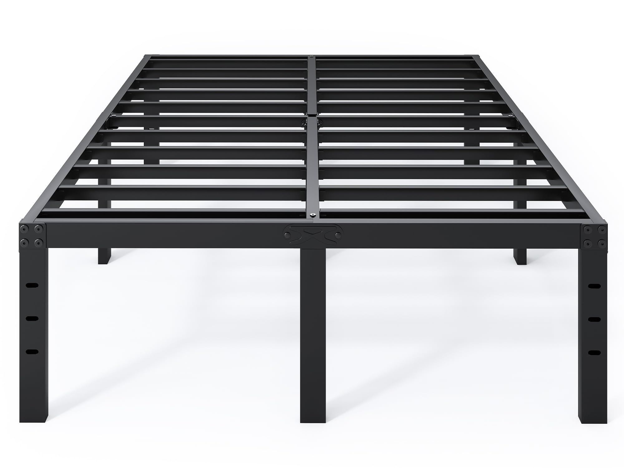 QEROMY Full Size Bed Frame - 18 in Sturdy Platform Bed Frame Full, Heavy Duty Metal Bed Frame No Box Spring Needed, Quick & Easy Assembly, No Noise, Black