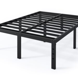 QEROMY Full Size Bed Frame - 18 in Sturdy Platform Bed Frame Full, Heavy Duty Metal Bed Frame No Box Spring Needed, Quick & Easy Assembly, No Noise, Black