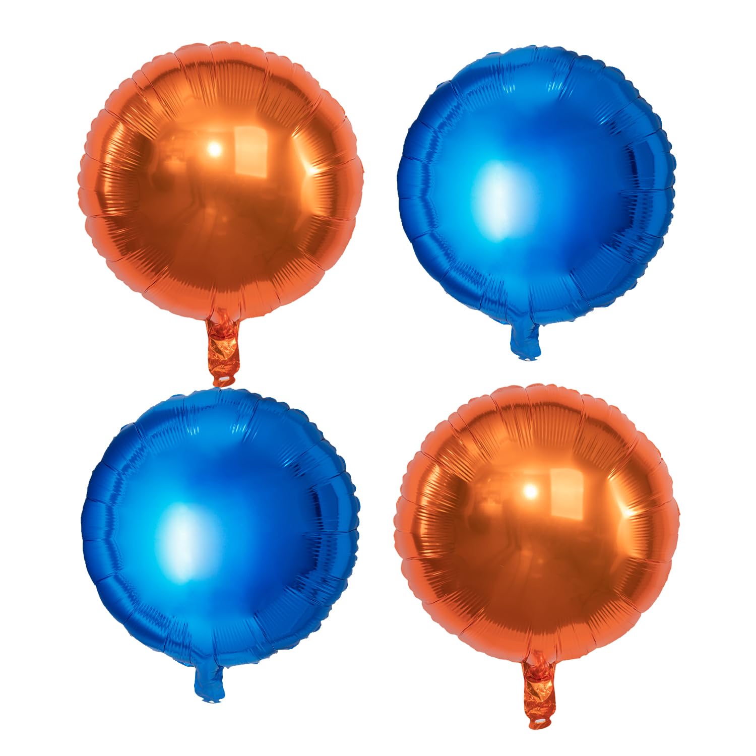 Orange Blue Mylar Balloons 18 Inch Foil Balloons Baby Shower Graduation Birthday Party Supplies Decoration Pack of 20