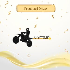 100pcs Motorcycle Confetti, Black Glitter Motorcycle Table Confetti for Baby Shower, Motorcycle Paper Scatters, Rider Racing Sport Party/Boys Birthday Party Table Decoration