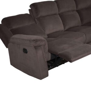 Legend Vansen 111.4''Recliner Storage Upholstery Sofa Couchs Sectional, Brown