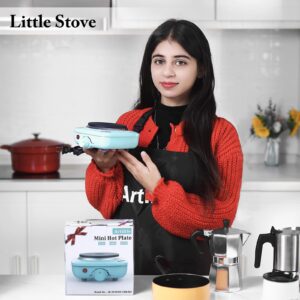 Artilife Mini Hot Plate Small Hot Plate,Small Hot Plate Electric Mini,Mini Hot Plate Electric,Cast Iron Electric Hot Plate,Perfect Size for Moka Pot (500W Mini Hot Plate)