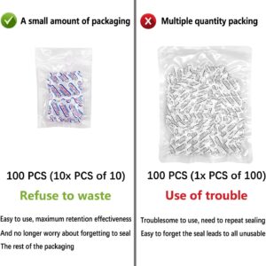 Plateau ELK Oxygen Absorbers for Food Storage 100CC, 110 PCS O2 Absorbers Food Grade for Mylar Bags, Canning, Flour, Wheat, Oats and Freeze Dried Foods - Long Term Storage (11x PCS of 10)