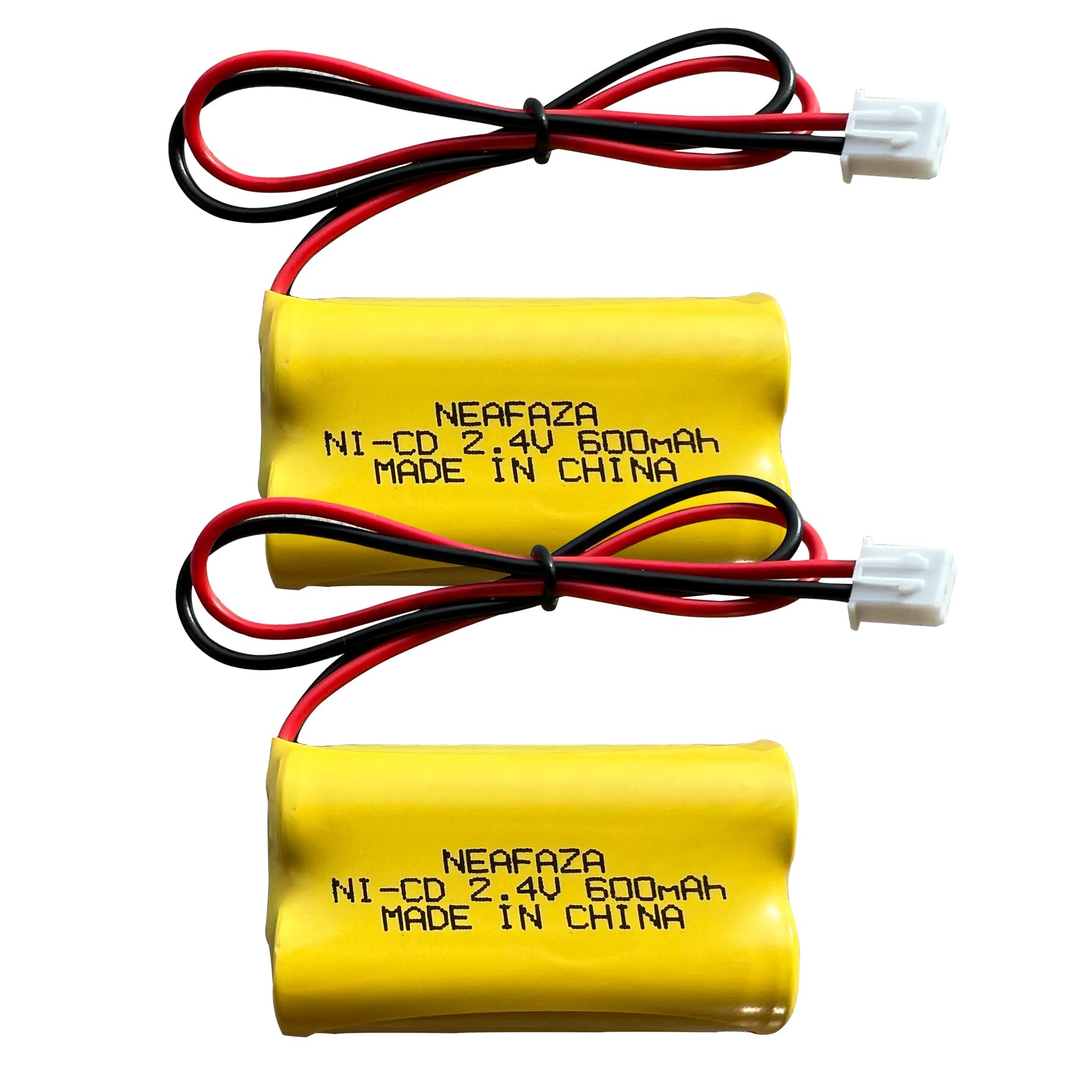 NEAFAZA Exit Sign Emergency Light Battery Ni-Cd 2.4V 600mAh Compatible with Exitronix 10010036 Lithonia 10010034 Interstate NIC1394 BEL-179 (2 Pack)