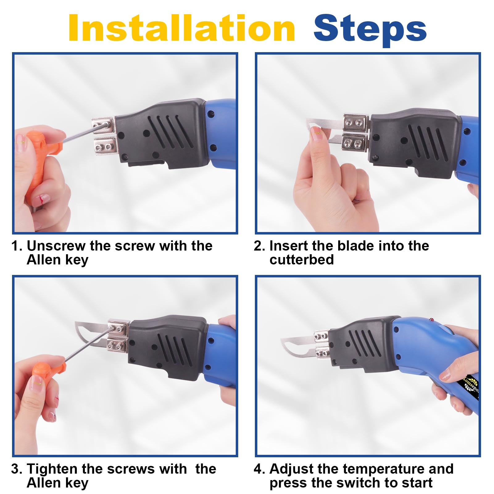 Komsepor Foam Cutter Arc Blades Replacement Parts for Komsepor Electric Hot Knife Cut Canvas, Synthetic fabric, Cloth, Rope, Cord