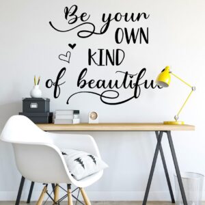 Wall Art Stickers, Inspirational Wall Quotes Decals, Motivational Positive Saying Vinyl Peel and Stick Wall Decor Stickers for Home Decor Living Room Bedroom Girl Wall Decoration 26.4x21.7 inc (Black)