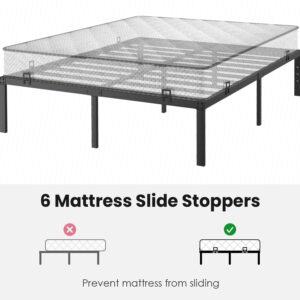 QEROMY Non-Slip Mattress-Gaskets, Mattress-Slide-Stopper, Mattress-Holder for Metal Bed Frame, Wide Adaptability & Adjustable Size, 6 PCS, Black