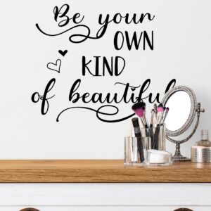 Wall Art Stickers, Inspirational Wall Quotes Decals, Motivational Positive Saying Vinyl Peel and Stick Wall Decor Stickers for Home Decor Living Room Bedroom Girl Wall Decoration 26.4x21.7 inc (Black)