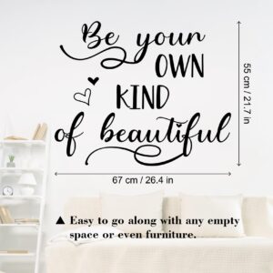 Wall Art Stickers, Inspirational Wall Quotes Decals, Motivational Positive Saying Vinyl Peel and Stick Wall Decor Stickers for Home Decor Living Room Bedroom Girl Wall Decoration 26.4x21.7 inc (Black)