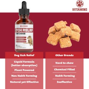 Itch Relief for Dogs | Dog Itch Relief | Helps to Naturally Relieve Itching, Allergies, & More by Improving the Skin & Coat Health | Allergy Relief for Dogs Itching | Dog Itching Skin Relief | 1 fl oz