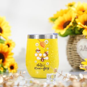 Birthday Bee Gifts for Women - Birthday Gifts for Women Valentines Day Gifts for Her Relaxing Spa Gifts Happy Bee Day Gifts with Inspirational Blanket Candle for Mom Best Friends Sister Teacher Wife