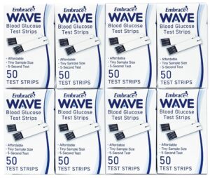 embrace wave blood glucose test strips 400ct