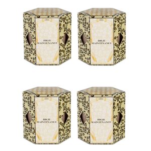 tyler candle company 16054 high maintenance 2 ounce boxed votive candle, pack of 4