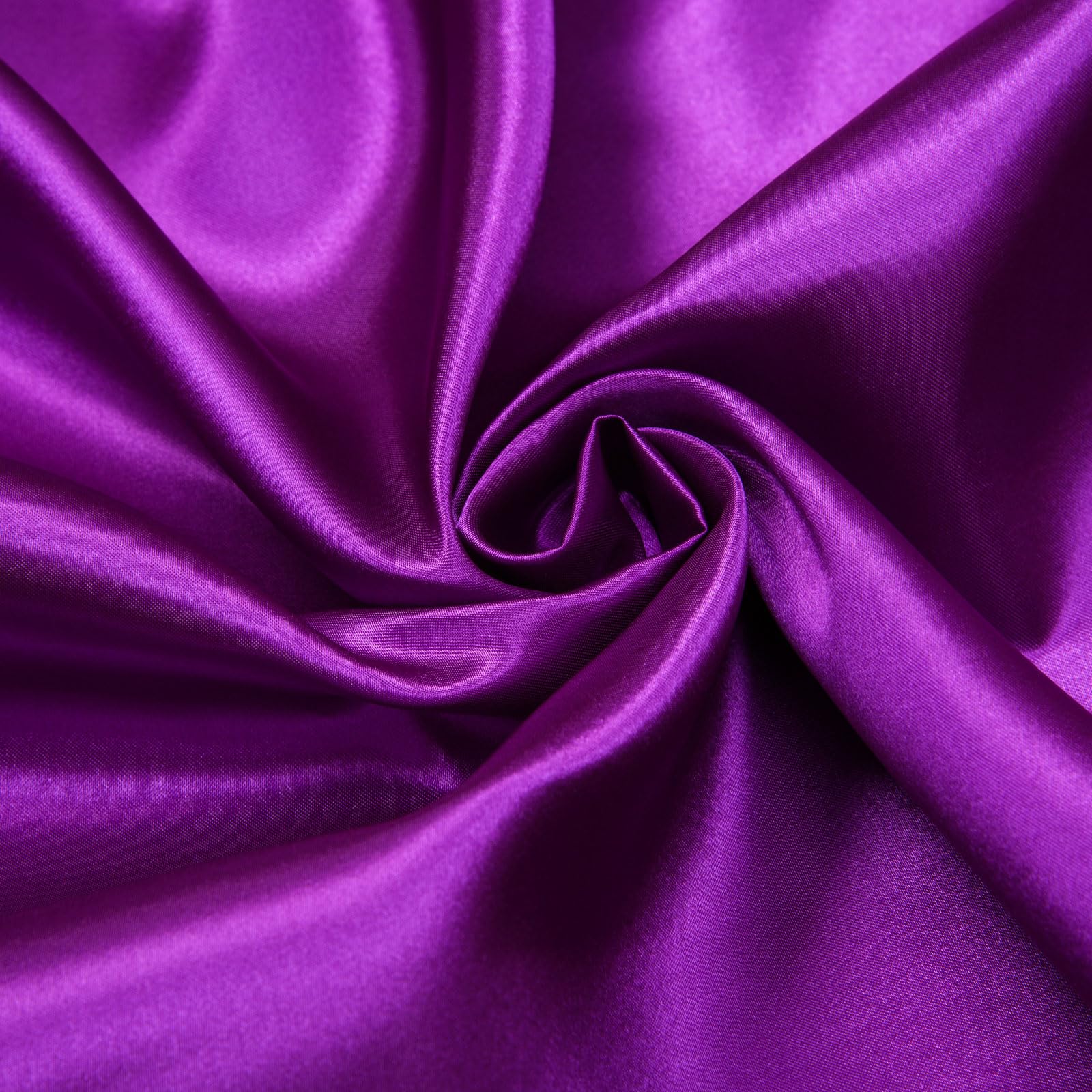 Charmeuse Satin Fabric by The Yard, 60" Wide Purple Bridal Satin Fabric, Soft Silky Satin Fabric Charmeuse Cloth Fabric for Bridal Dress, Apparel, Wedding Decorations, DIY Crafts, Sewing (1 Yard)