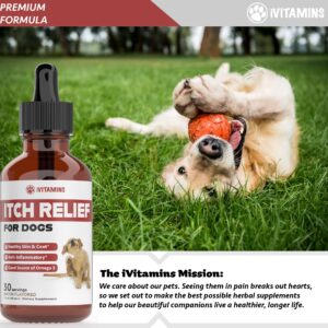 Itch Relief for Dogs | Dog Itch Relief | Helps to Naturally Relieve Itching, Allergies, & More by Improving the Skin & Coat Health | Allergy Relief for Dogs Itching | Dog Itching Skin Relief | 1 fl oz