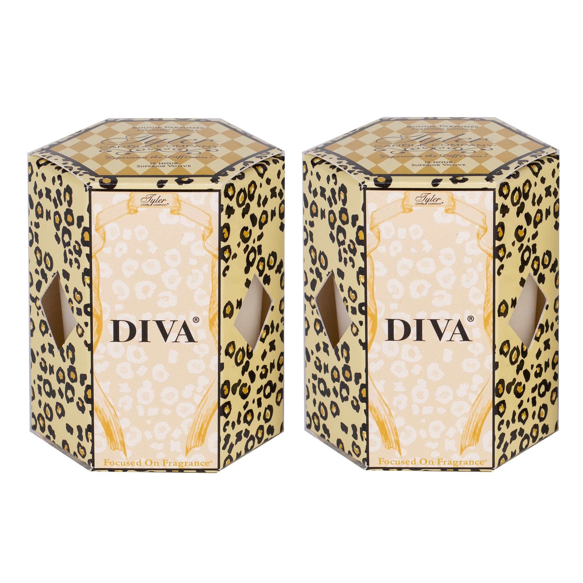 Tyler Candle Company 16111 Diva 2 Ounce Boxed Votive Candle, Pack of 2