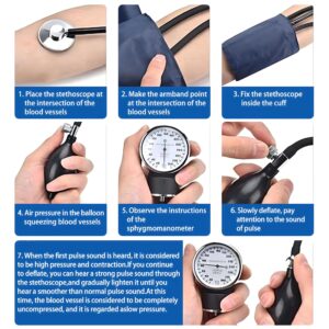 Blood Pressure Training Arm Simulator, BP Training Arm Manikin Practice Kit with Korotkoff Gap Sound Blood Pressure Cuff Stethoscope LCD Display Model for Education Teaching Skills