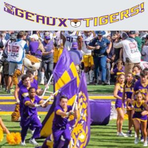 LSU – Geaux Tigers Banner! 8 Ft. long banner is great for Tailgating, Dorm Rooms, Birthday Parties, Graduation. Show your LSU Tiger spirit. by Havercamp