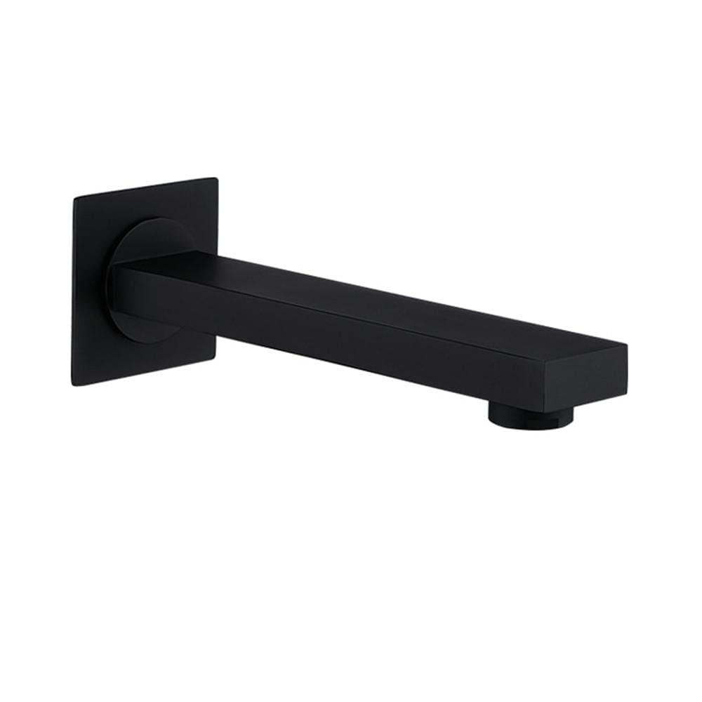 Modern Wall Mounted Bath Filler Spout Bath or Basin Spout Bathtub Faucet Spout Bath Tap-Black