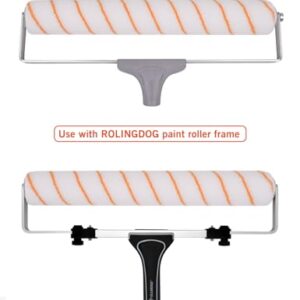 ROLLINGDOG 18" Paint Roller Covers - Large Paint Roller Sleeves for Ceiling,Wall,Floor,Decks Painting (Pack of 3,Polyester)