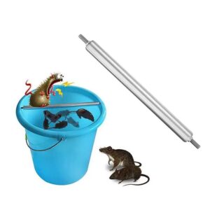 Acute Trap Rolling Log Metal Rat Trap Live Catch & Release Bucket Spin Roller for Animals - Works Outdoors & Indoors