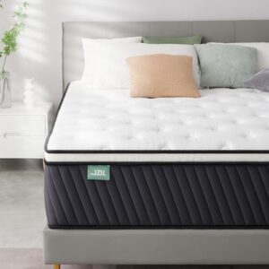 full size mattress, szsl 12" hybrid memory foam and individual pocket springs mattress for comfy support and pressure relief, medium firm mattress in a box, motion isolation, certipur-us certified