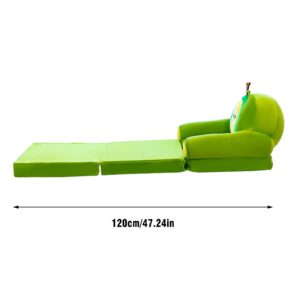 Plush Foldable Kids Sofa Cover Backrest Armchair 2 in 1 Foldable Children Sofa Cute Cartoon Lazy Sofa Children Flip Open Sofa Bed for Living Room Bedroom Without Liner Filler Recliner,Z1-E,One Size