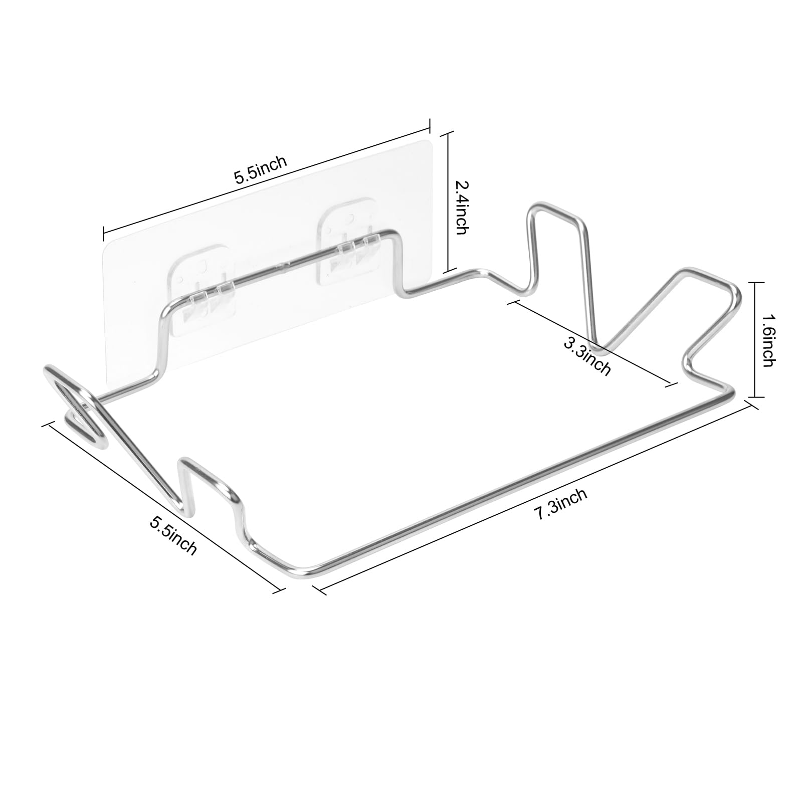 OYSIR Stainless Steel Trash Bag Holder for Kitchen Cabinets Doors and Cupboards, Under Sink Bag Hanger, Portable Trash can, Waste Bins, Wall Adhesive Hanging Garbage Bins, with Wall Sticker Base