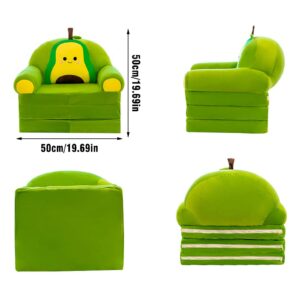 Plush Foldable Kids Sofa Cover Backrest Armchair 2 in 1 Foldable Children Sofa Cute Cartoon Lazy Sofa Children Flip Open Sofa Bed for Living Room Bedroom Without Liner Filler Recliner,Z1-E,One Size