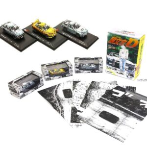 Kyosho 1/64 Initial D Cartoon Style Painting Edition, Set of 3, Complete Product