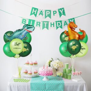 Hoemwarm Dino Balloons Dinosaur Balloons Stand Kit for Table Centerpiece Dinosaur Foil Balloons for Birthday Childrens Party Jungle Jurassic Dinosaur Themed Decoration for Kids Baby Shower Supplies