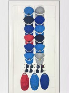 etowifa hat organizer rack for baseball caps [up to 37], hat hanger over the door organizer for closet with 7 felt bands & 3 hooks, non-drilled hat sunglasses storage for room, college dorm