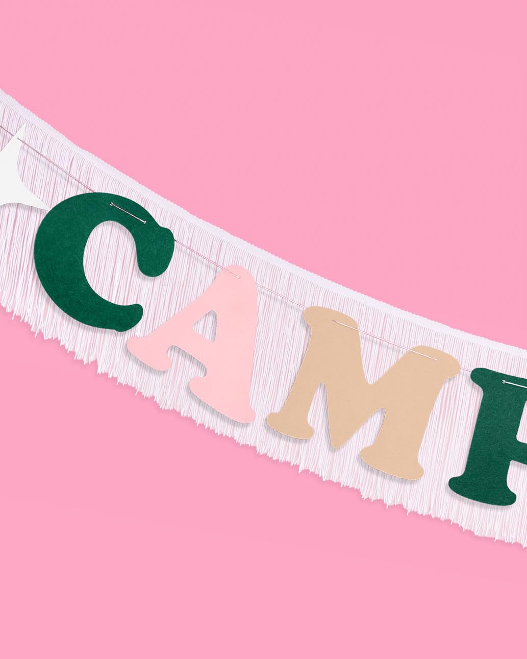 xo, Fetti Camp Bride Fringe Banner - Felt, 5 Ft. | Bachelorette Party Decoration, Camp Bride Bach, Bridesmaid Favor, Bride to Be Gift, Bridal Shower Supplies, Photobooth Backdrop