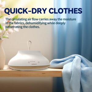 oplace Portable Clothes Dryer,Portable Dryer for Apartments Home Travel RVs,Compact Foldable Mini Electric Laundry Dryer Machine with Dryer Bag,for Light Clothes, Underwear, Baby Clothes