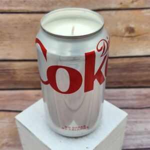 diet cola soda pop can soy candle with cola scent - hand poured