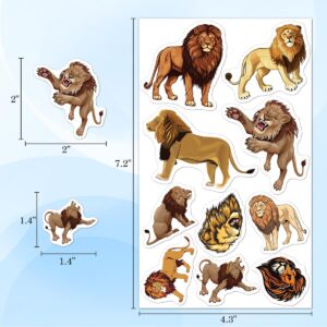 Pack 50 Pcs Cute Animal Lion Stickers for Water Bottles Waterproof Laptop Luggage Computer Scrapbooking Teens Adults Girls Kids Funny Aesthetic Sticker Packs Small Vinyl Decals