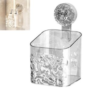 puchen light luxury style glacier pattern suction cup shelf, 2024 new suction shower caddy, shower suction cup shelf basket, shower dispenser soap organizer, suction cup shower shelves (small)