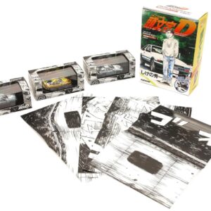 Kyosho 1/64 Initial D Cartoon Style Painting Edition, Set of 3, Complete Product