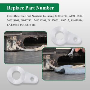 Ctuoptuo 2 Pack of 240457701 Refrigerator Door Bottom Closer Plate Closing Cam, Replace Part # 240328001, 240407801, 241550101, 241550201