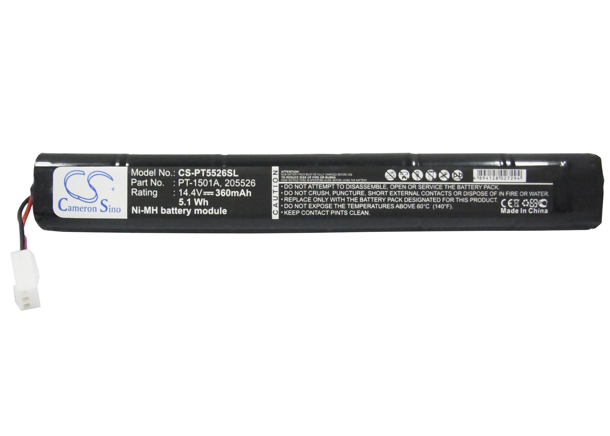 Replacement portable printer battery PA-BT-300,PA-BT-500,LB4707001,PJ-4844A,SB-BT500-N,PT-1501A ,205526 for PJ200,PocketJet 3,PocketJet 3 Plus,PocketJet 3 Printer,PocketJet II Printer 14.4V/360mAh