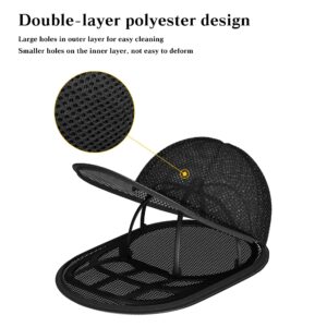 LONGD Hat Washer for Baseball Caps, Sturdy Cleaning Protector with Frame Cage and Laundry Bag, Washing Machine Safe Hat Cleaner and Organizer, Suitable for Adult and Kids' Caps - 1-Pack,Black